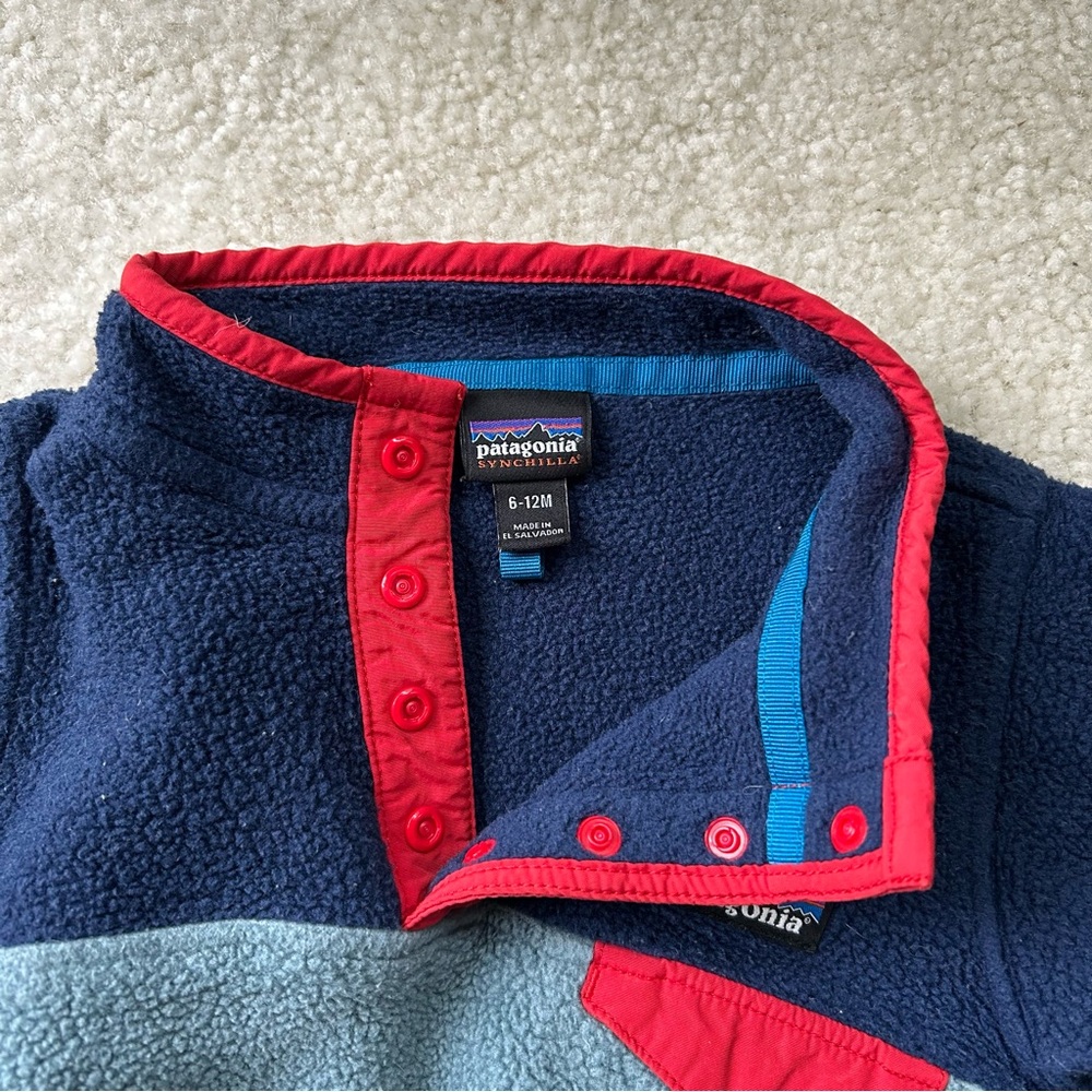 Patagonia Fleece Synchilla Pullover Jacket 6-12 Months - Picture 5 of 7